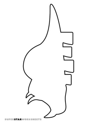 Dinosaur Template - Superstar Worksheets