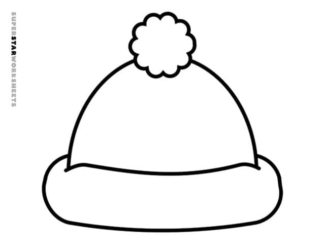 Winter Hat Template - Superstar Worksheets