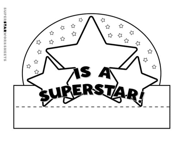 Crown Template - Superstar Worksheets