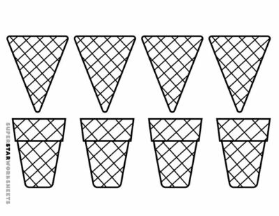 Ice Cream Cone Template - Superstar Worksheets