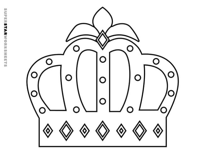 Crown Template - Superstar Worksheets