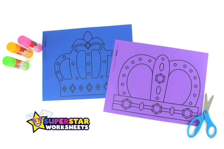 Crown Template - Superstar Worksheets