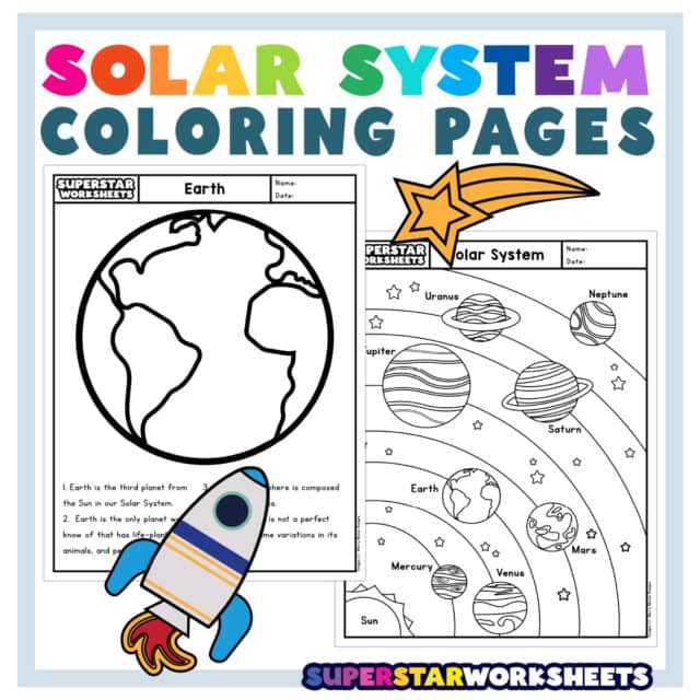 Solar System Coloring Pages - Superstar Worksheets