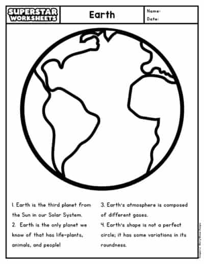 Solar System Coloring Pages - Superstar Worksheets