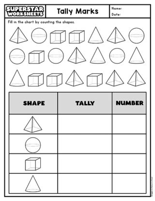 Tally Marks - Superstar Worksheets