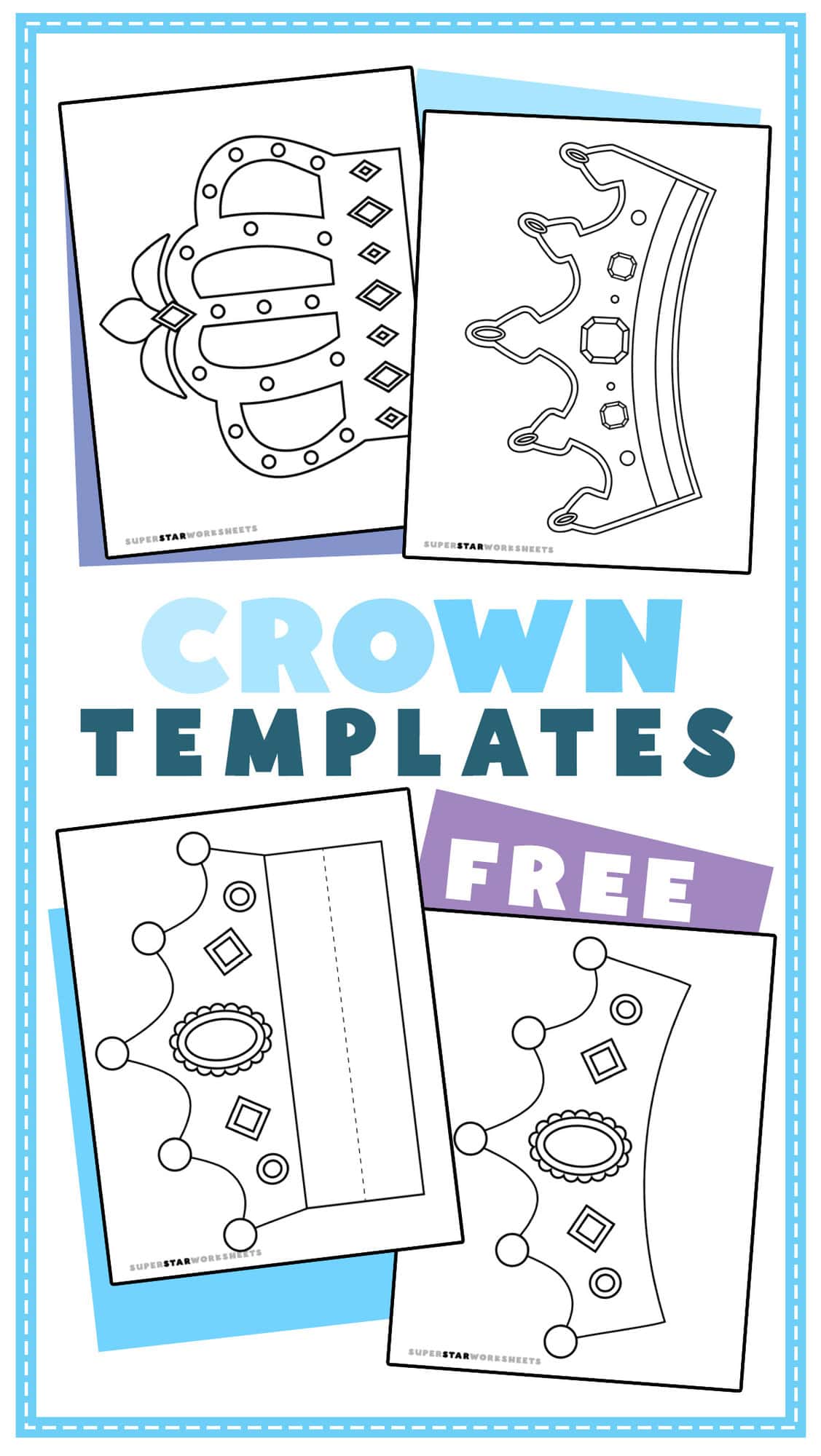 Crown Template - Superstar Worksheets