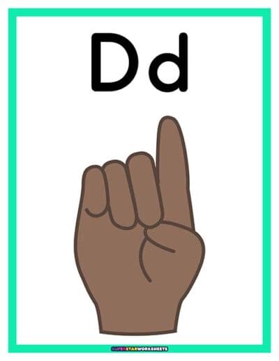 ASL Alphabet Chart - Superstar Worksheets