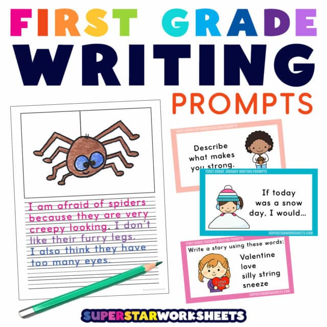 First Grade Writing Prompts - Superstar Worksheets