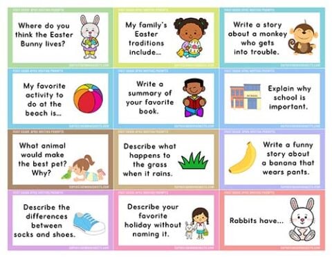 First Grade Writing Prompts - Superstar Worksheets