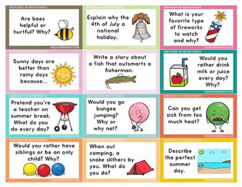 Fourth Grade Writing Prompts - Superstar Worksheets