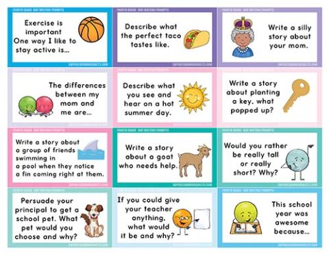 Fourth Grade Writing Prompts - Superstar Worksheets