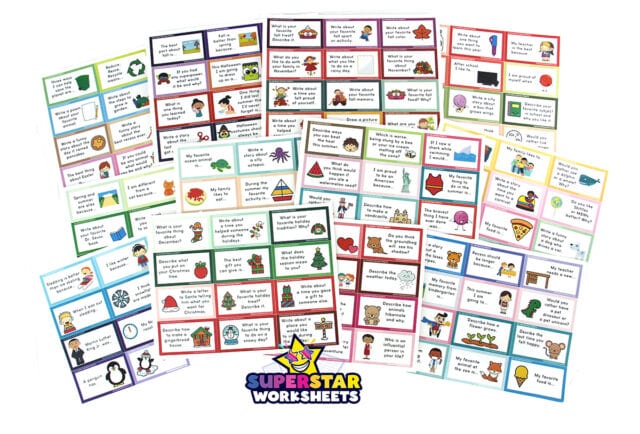 Kindergarten Writing Prompts - Superstar Worksheets