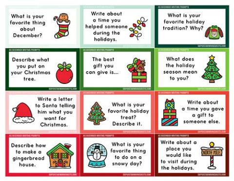 Kindergarten Writing Prompts - Superstar Worksheets