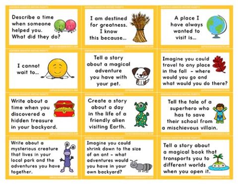 Narrative Writing Prompts - Superstar Worksheets