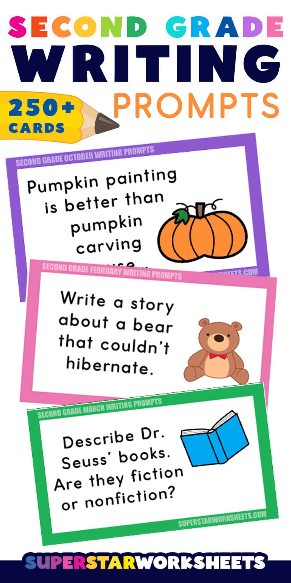 Second Grade Writing Prompts - Superstar Worksheets