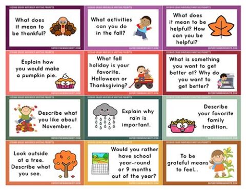 Second Grade Writing Prompts - Superstar Worksheets