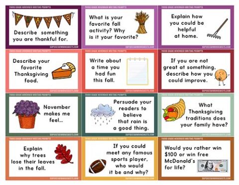 Third Grade Writing Prompts - Superstar Worksheets