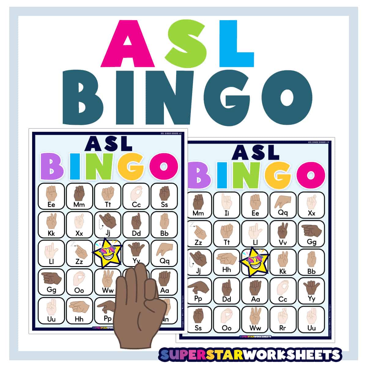 ASL BINGO - Superstar Worksheets