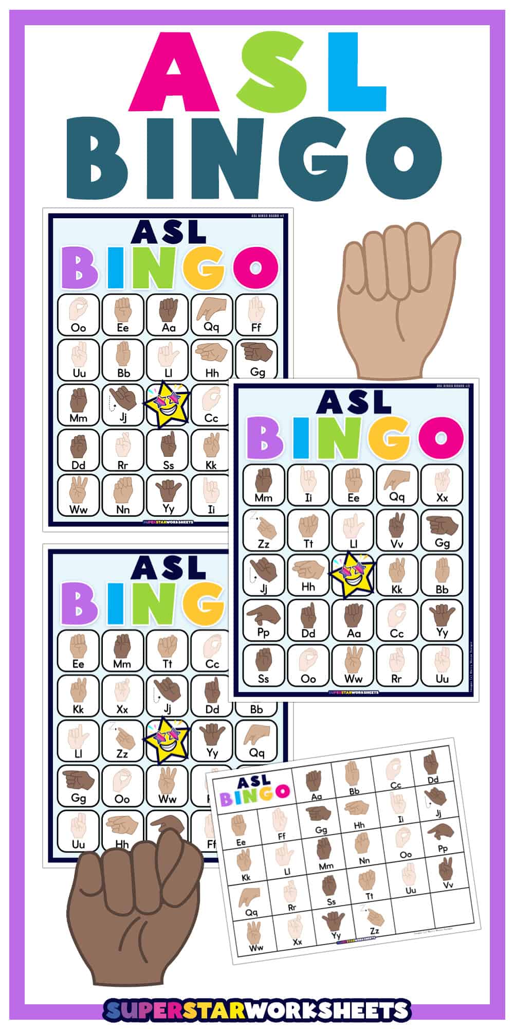 ASL BINGO - Superstar Worksheets