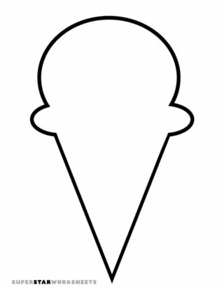 Ice Cream Cone Template - Superstar Worksheets