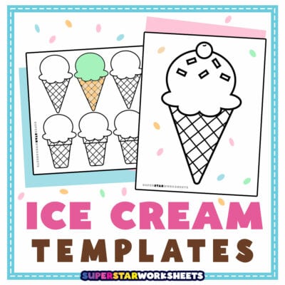 Ice Cream Cone Template (Free Printables) - Superstar Worksheets