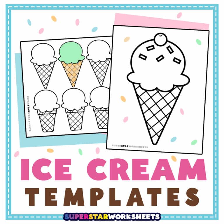 Ice Cream Cone Template - Superstar Worksheets