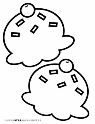 Ice Cream Cone Template (Free Printables) - Superstar Worksheets