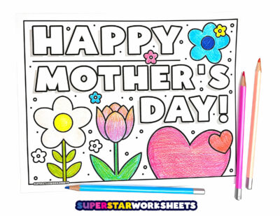 Mother's Day Coloring Pages - Superstar Worksheets