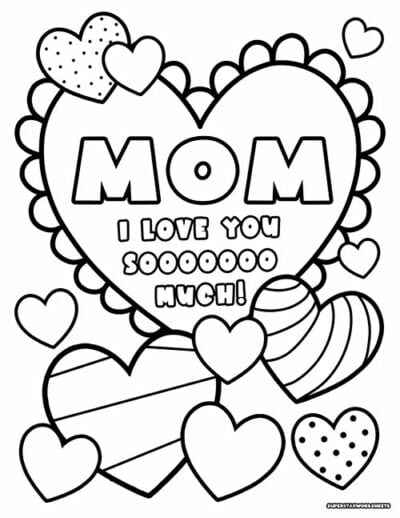 Mother's Day Coloring Pages - Superstar Worksheets