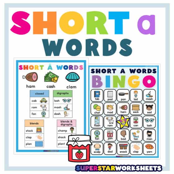 Short A Words - Superstar Worksheets