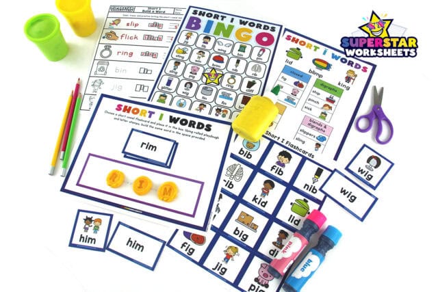 Short I Words - Superstar Worksheets