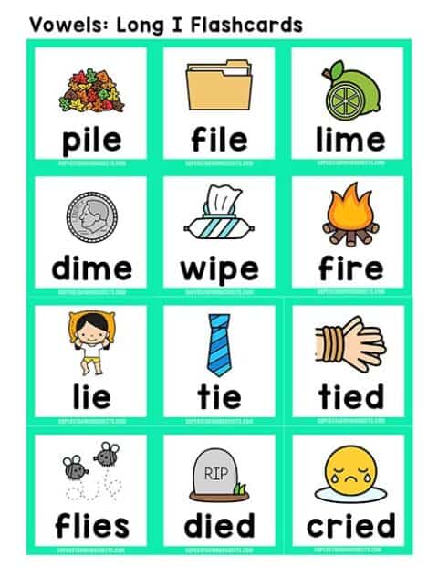 Long I Words - Superstar Worksheets