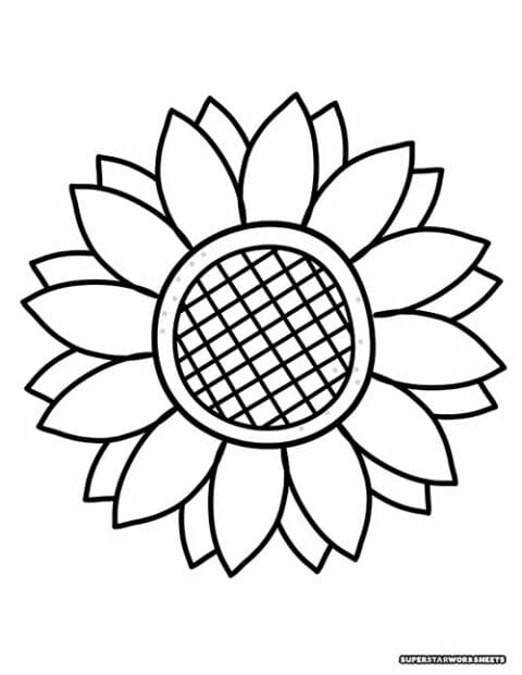 Sunflower Coloring Pages (Free Printables) - Superstar Worksheets