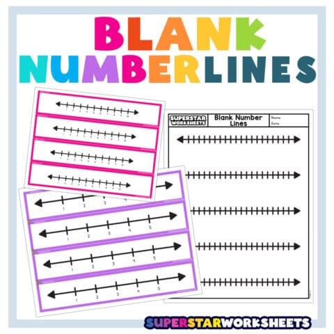 Blank Number Lines - Superstar Worksheets