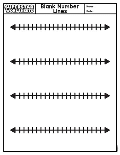 Blank Number Lines Superstar Worksheets 3012