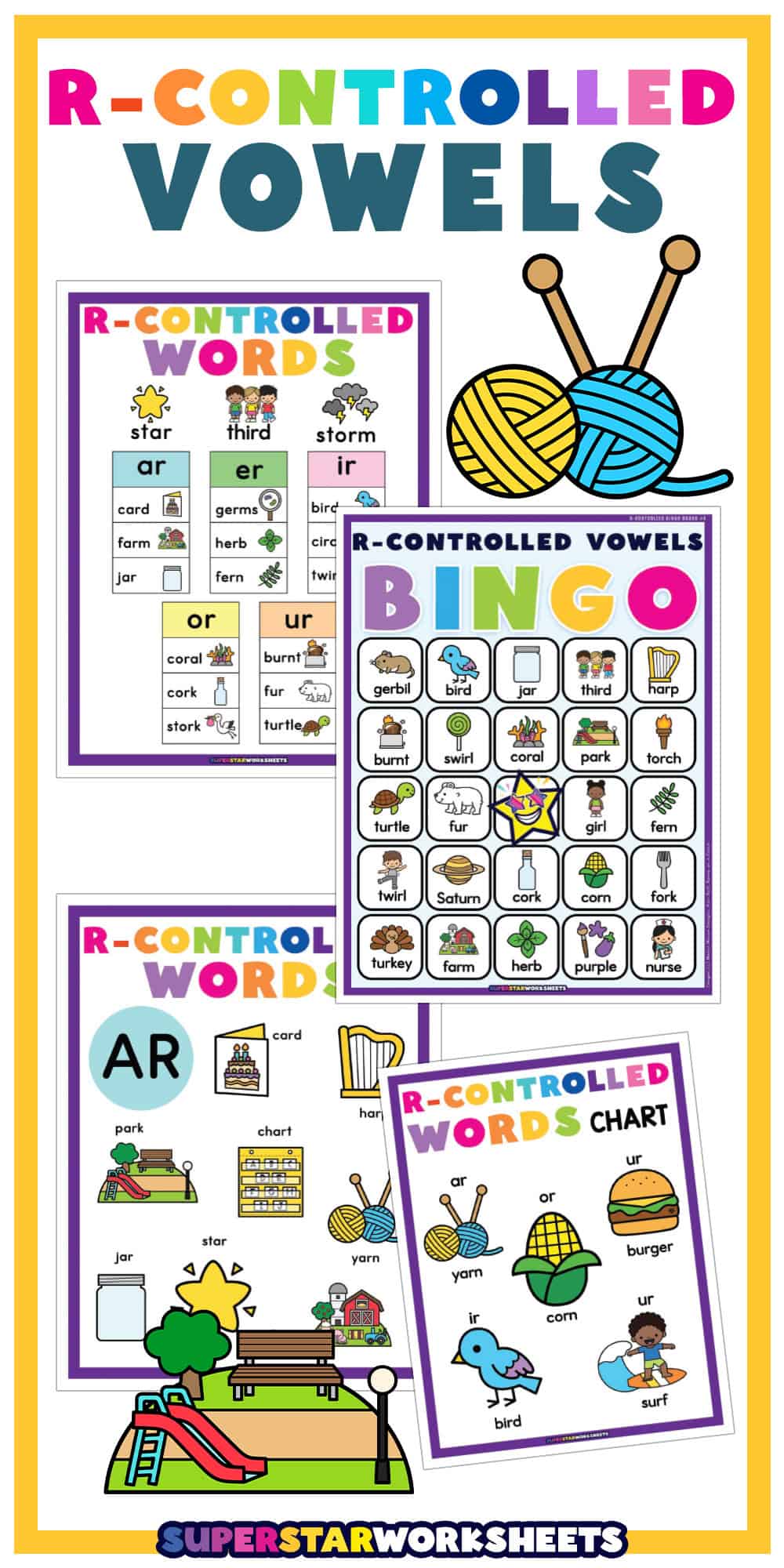 R Controlled Vowels - Superstar Worksheets