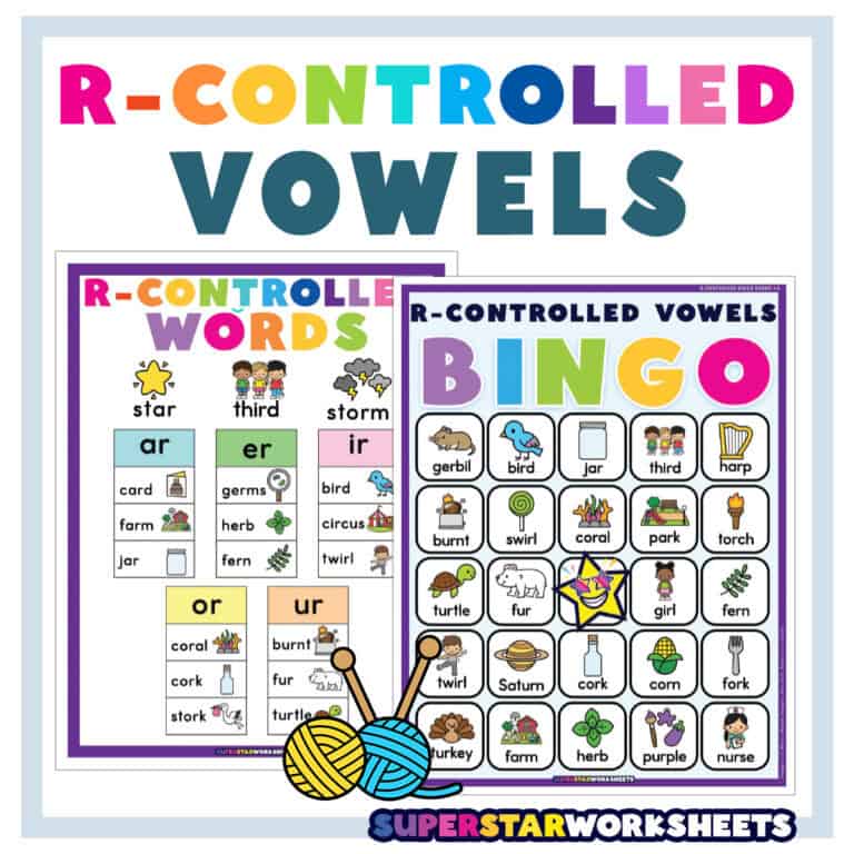 R Controlled Vowels - Superstar Worksheets