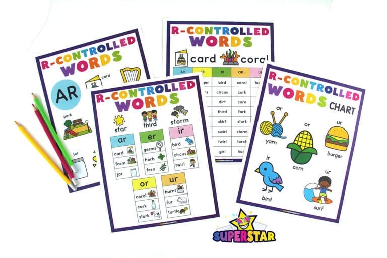 R Controlled Vowels - Superstar Worksheets