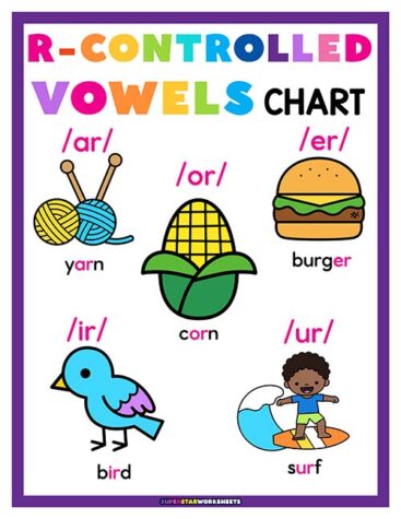 R Controlled Vowels - Superstar Worksheets