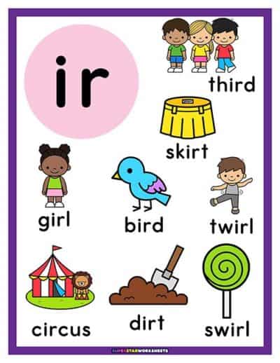 R Controlled Vowels - Superstar Worksheets