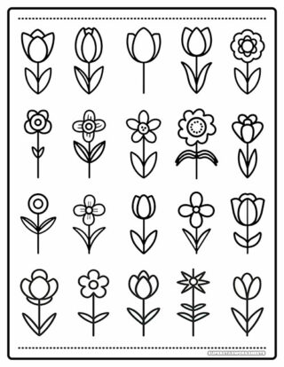 Flower Coloring Pages (Free Printables) - Superstar Worksheets