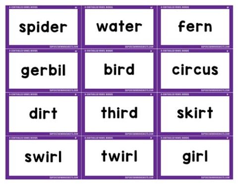 R Controlled Vowels - Superstar Worksheets