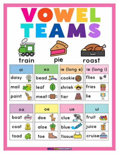 Vowel Teams - Superstar Worksheets