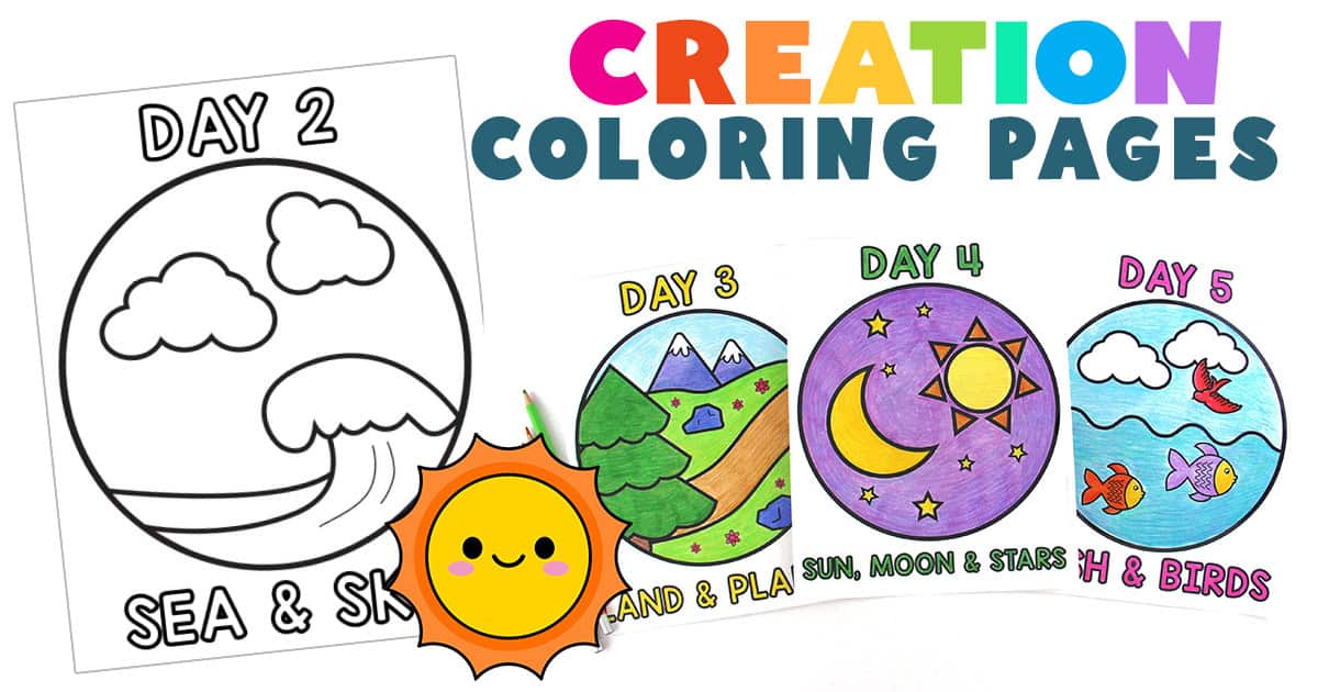 Creation Coloring Pages - Superstar Worksheets