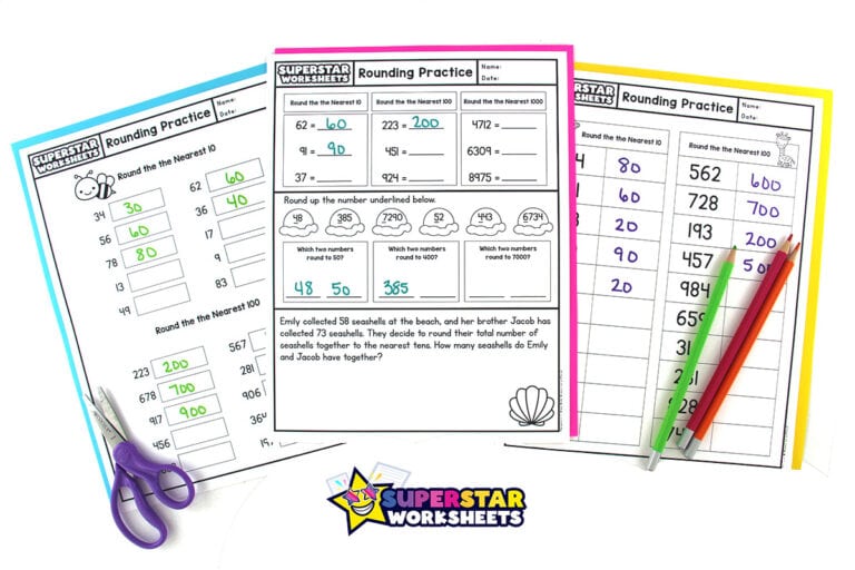 Rounding Worksheets - Superstar Worksheets