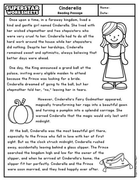 Third Grade Reading Comprehension Superstar Worksheets 2869