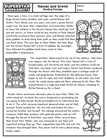 Third Grade Reading Comprehension - Superstar Worksheets