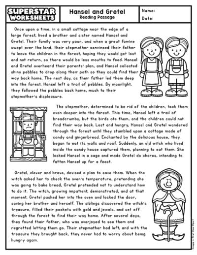 Third Grade Reading Comprehension - Superstar Worksheets