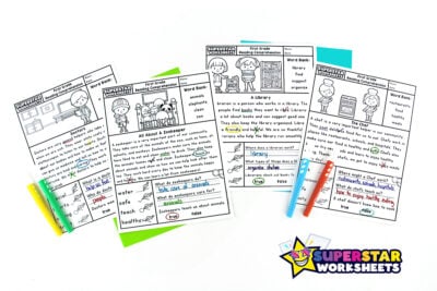 First Grade Reading Comprehension - Superstar Worksheets