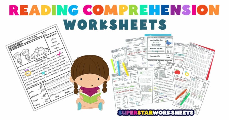 Reading Comprehension Worksheets - Superstar Worksheets